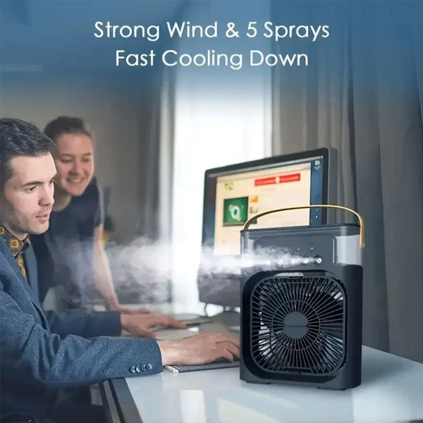 Portable Desk Air Cooler – Cooling Fan, Humidifier & Night Light