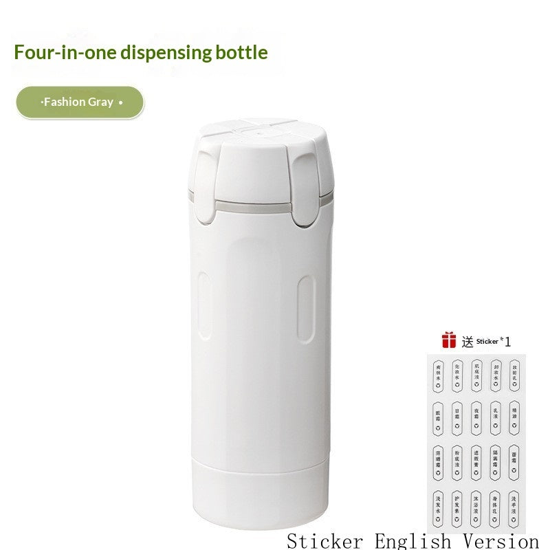 4-in-1 Travel Dispenser Bottle | Leakproof Portable Toiletry Set