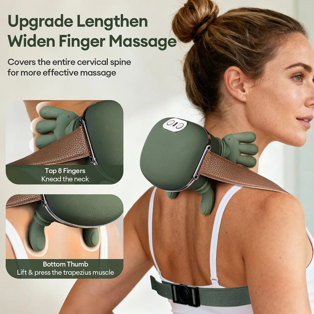 Wireless Neck & Shoulder Massager with Heat for Deep Muscle Relief