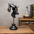 Luxury Deer Head Sculpture – Modern Resin Home Decor Ornament (Elegant Table Display)