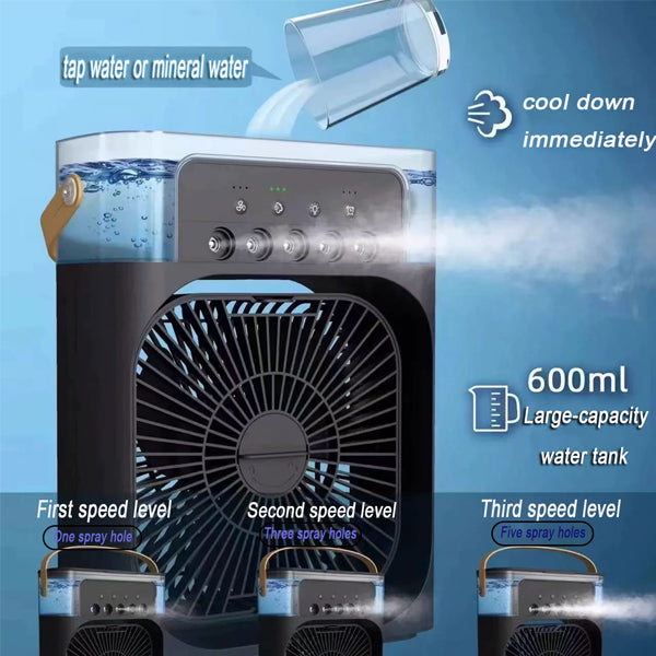 Portable Desk Air Cooler – Cooling Fan, Humidifier & Night Light