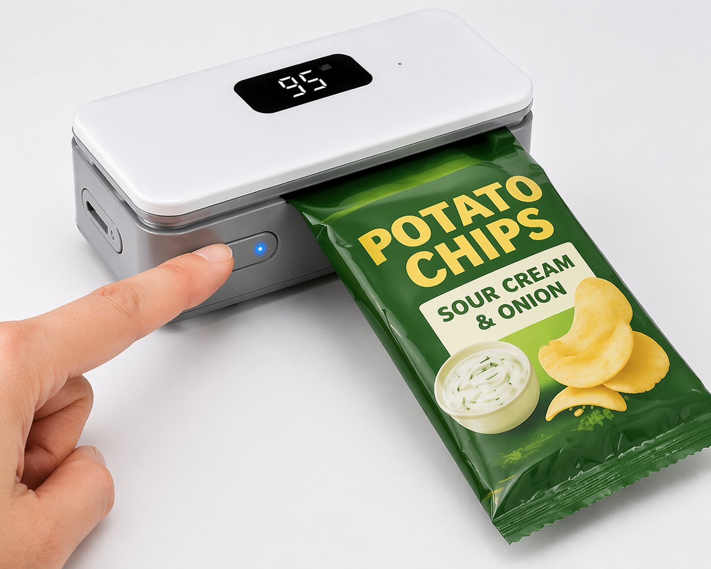 2-in-1 Rechargeable Mini Bag Sealer & Cutter – Keep Food Fresh Longer