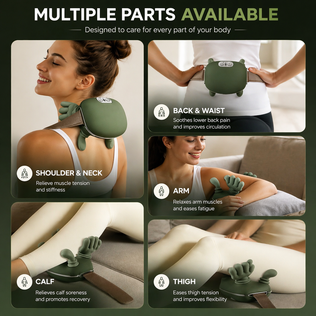 Wireless Neck & Shoulder Massager with Heat for Deep Muscle Relief