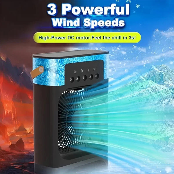 Portable Desk Air Cooler – Cooling Fan, Humidifier & Night Light