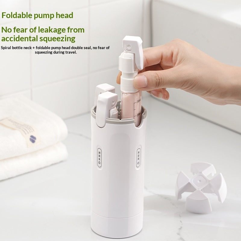 4-in-1 Travel Dispenser Bottle | Leakproof Portable Toiletry Set