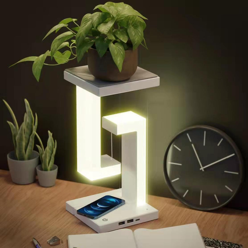 Levitation Wireless Charging LED Table Lamp – Floating Magnetic Desk Light