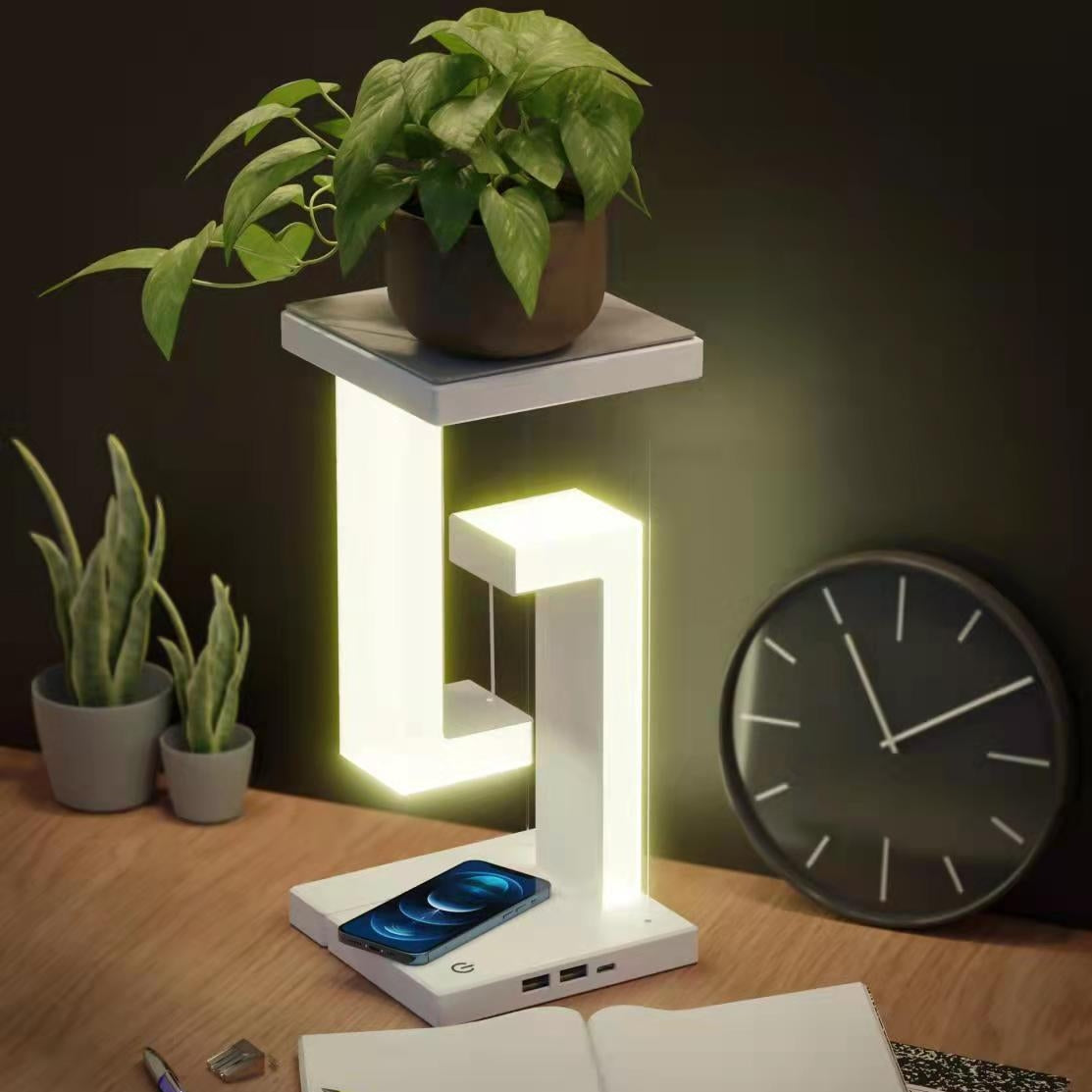 Levitation Wireless Charging LED Table Lamp – Floating Magnetic Desk Light