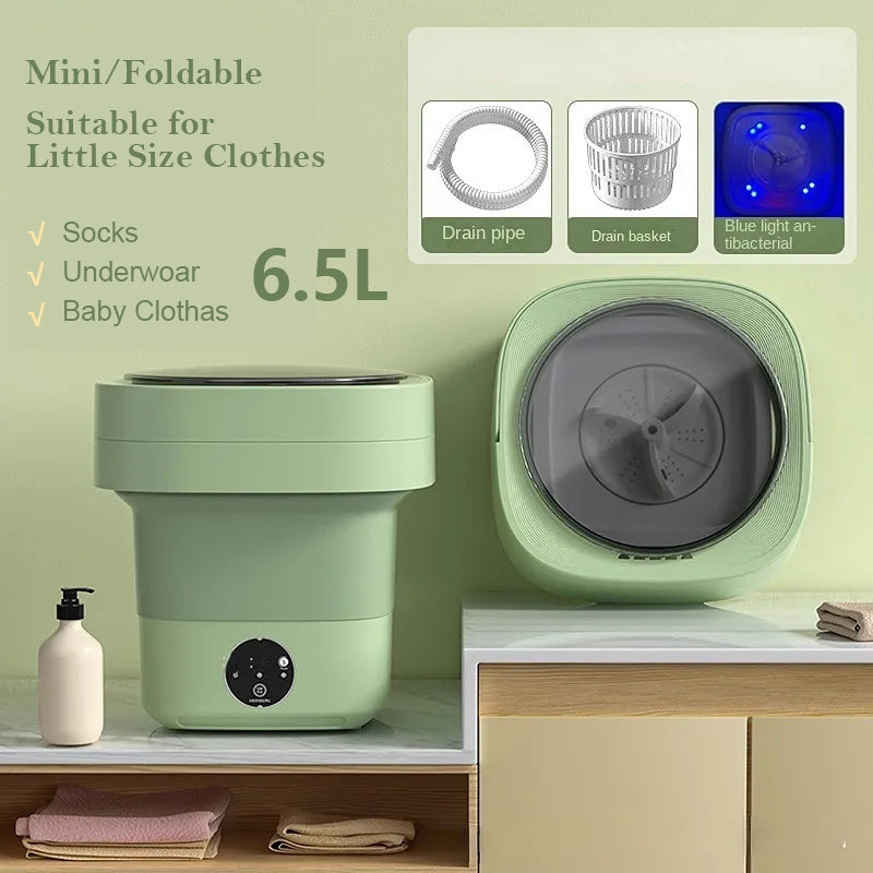 Portable Mini Foldable Washing Machine with Spin Dry