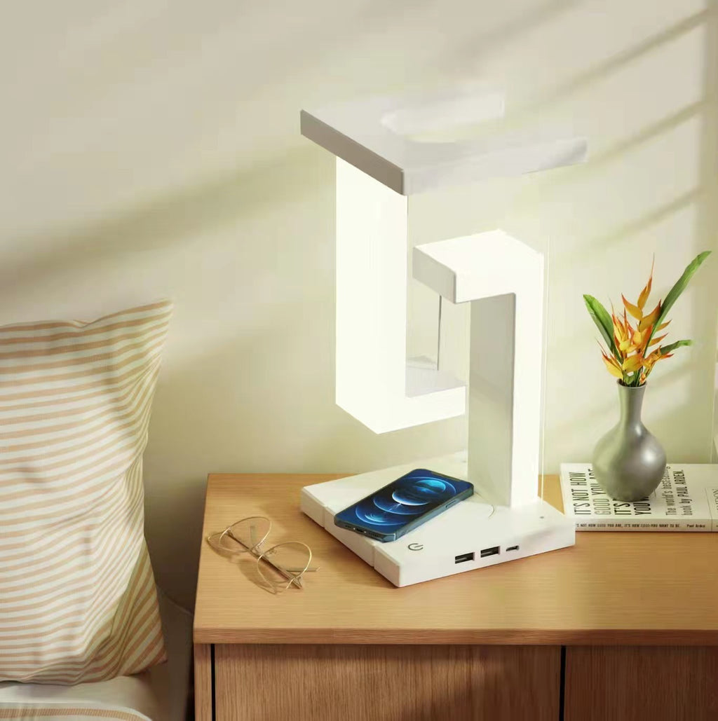 Levitation Wireless Charging LED Table Lamp – Floating Magnetic Desk Light