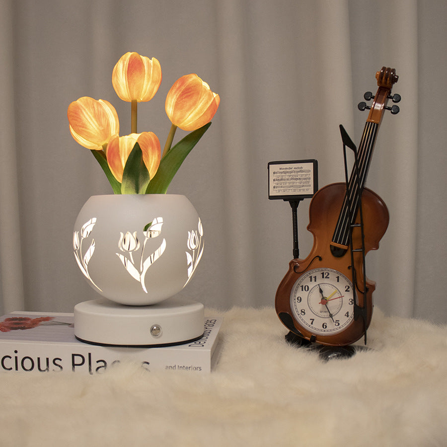 Tulip Flower LED Table Lamp – Warm Glow Decorative Night Light