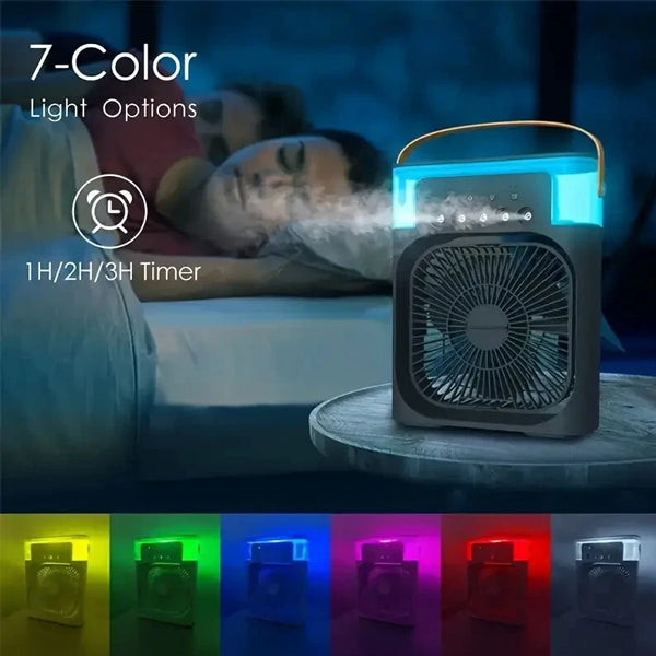 Portable Desk Air Cooler – Cooling Fan, Humidifier & Night Light
