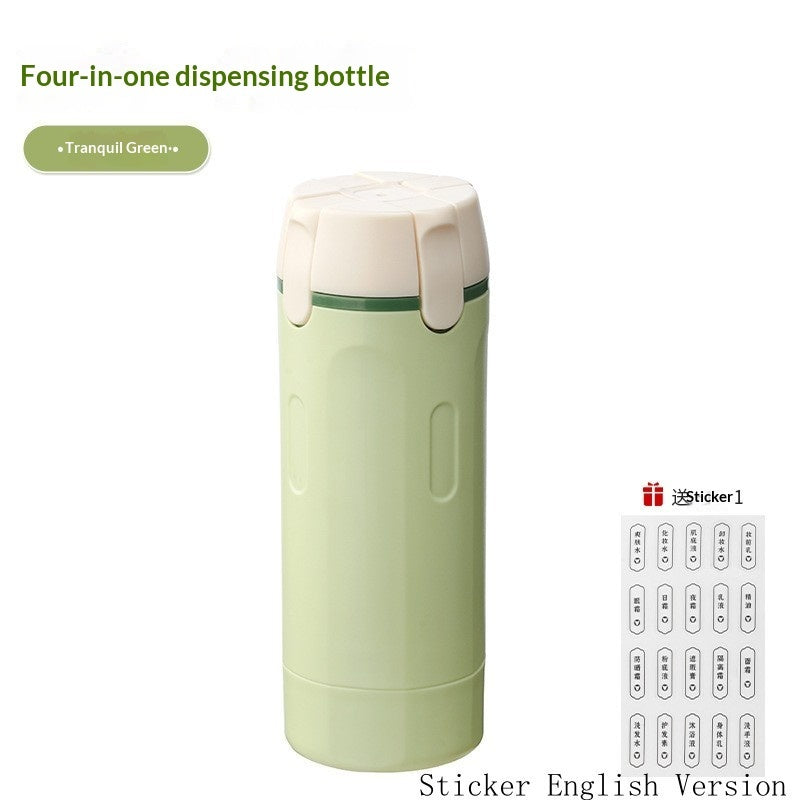 4-in-1 Travel Dispenser Bottle | Leakproof Portable Toiletry Set
