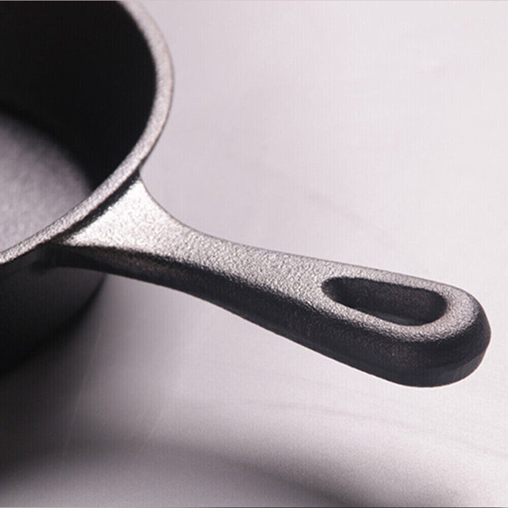 Set Of 3 Cast Iron Non Stick Skillet Griddle Cooking Pan Pre-Seasoned Frying Pan